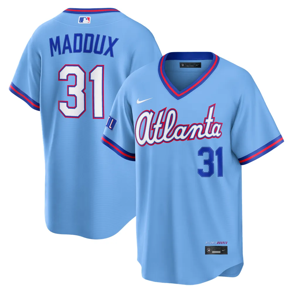 Greg Maddux Atlanta Braves Nike 2026 City Connect Stadium Jersey - Powder Blue