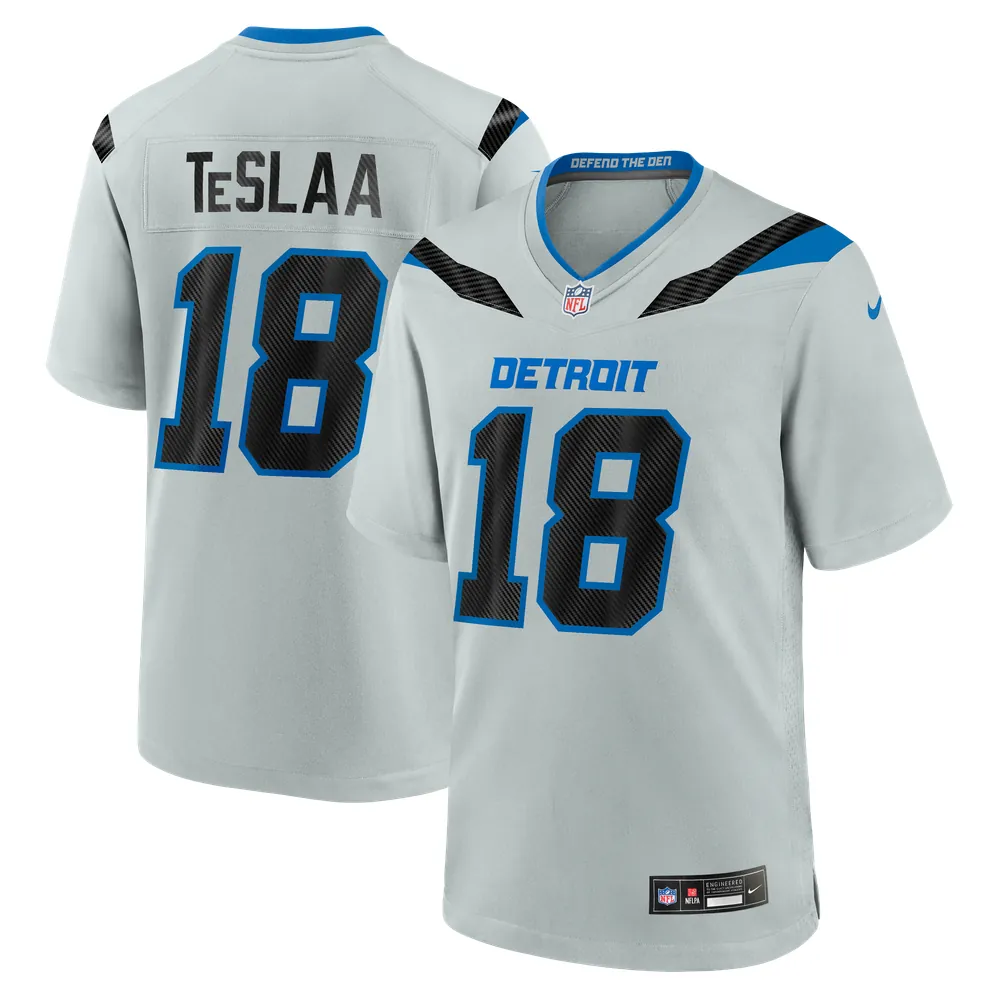 Isaac TeSlaa Detroit Lions Nike 2026 Rivalries Collection Game Jersey - Silver