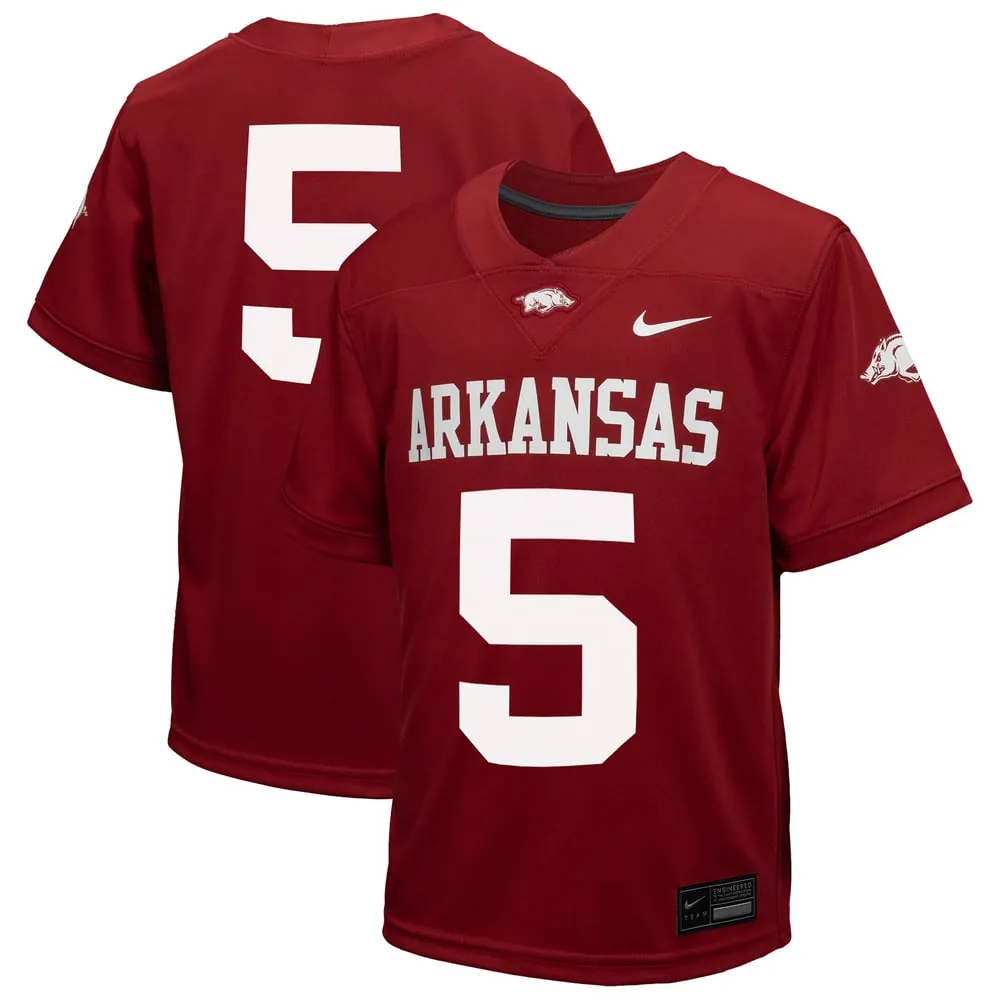 #5 Arkansas Razorbacks Nike Toddler Untouchable Replica Game Jersey - Cardinal