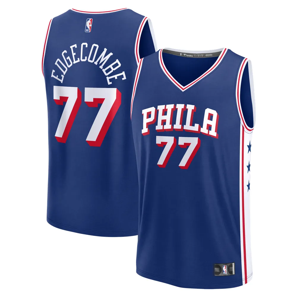 VJ Edgecombe Philadelphia 76ers Fanatics Fast Break Jersey - Royal - Icon Edition