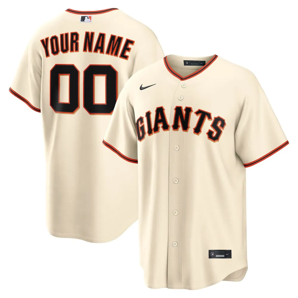 San Francisco Giants Nike Home Replica Custom Jersey - Cream