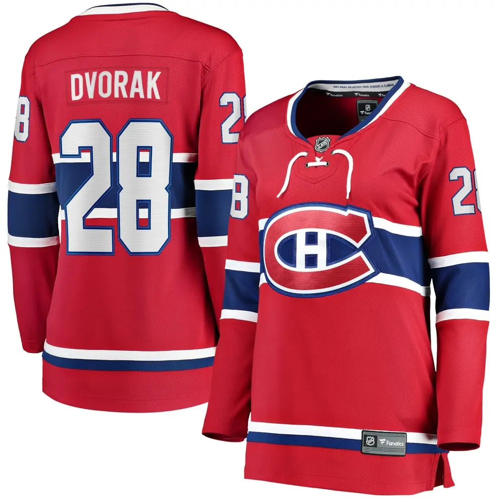 Christian Dvorak Montreal Canadiens Fanatics Women's Home Breakaway Player Jersey - Red