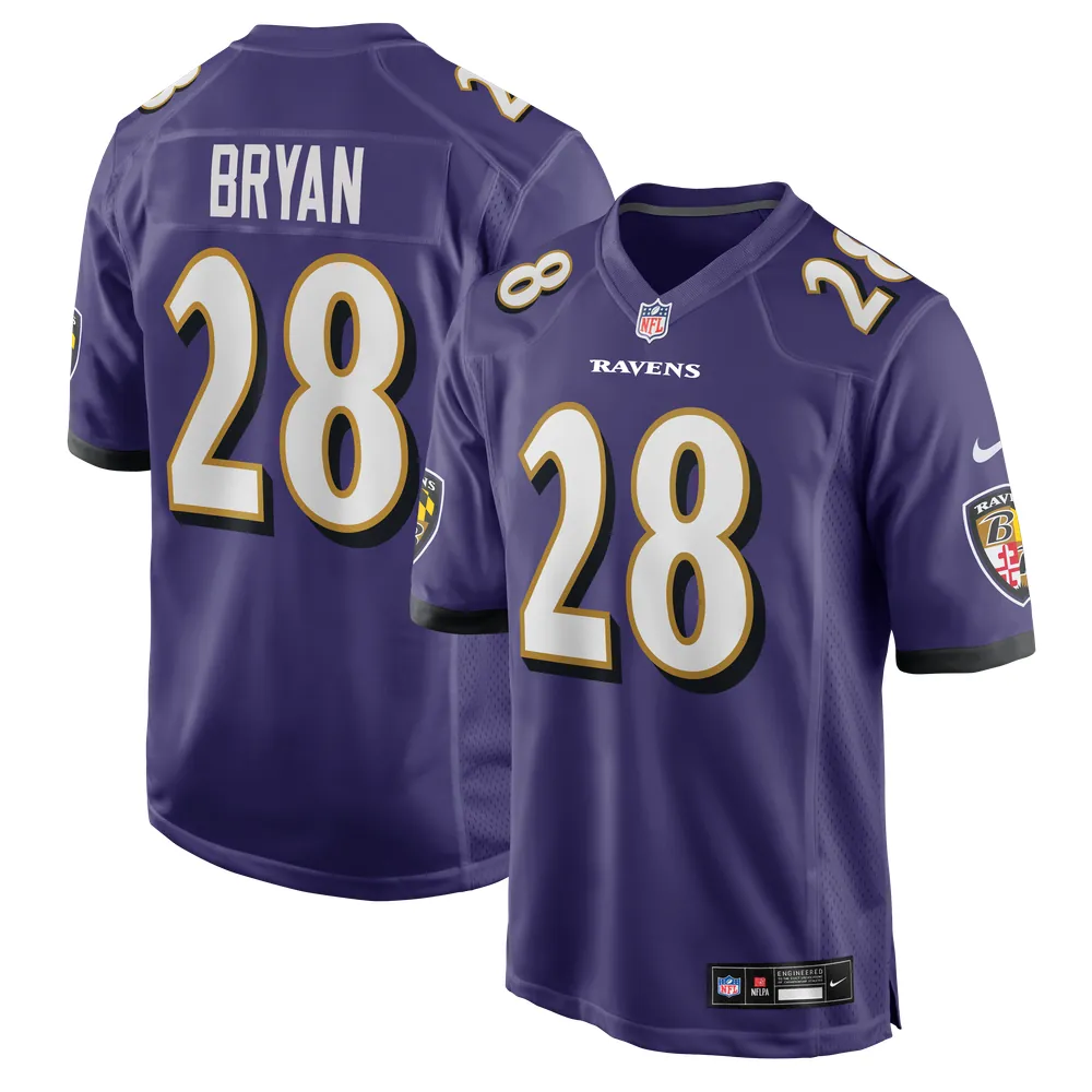Taven Bryan Baltimore Ravens Nike Team Game Jersey -  Purple
