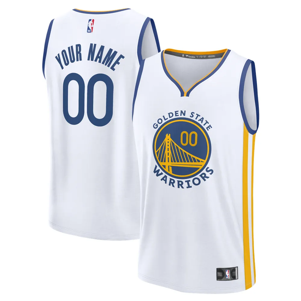 Golden State Warriors Fanatics Fast Break Custom Jersey - Association Edition - White