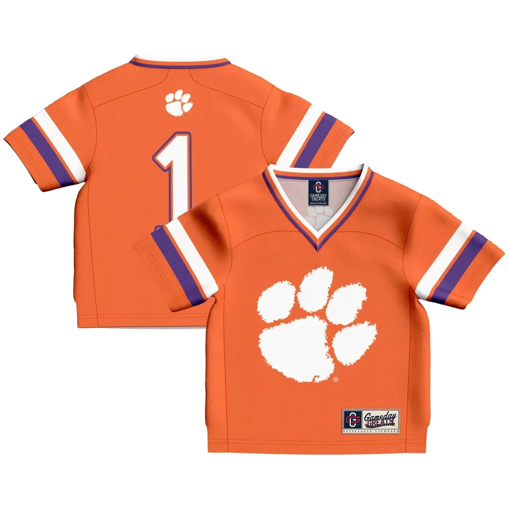 #1 Clemson Tigers GameDay Greats Infant Lightweight Collegiate Football Fashion Jersey - Orange