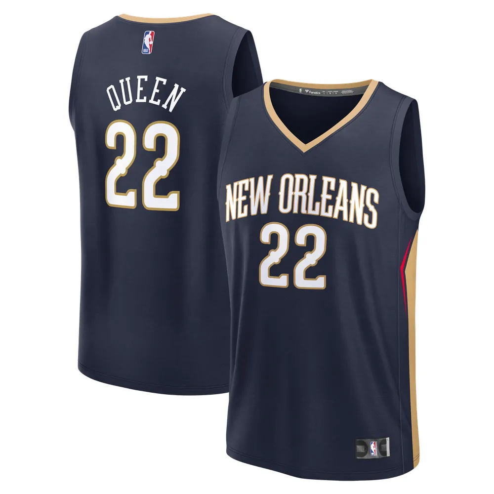 Derik Queen New Orleans Pelicans Fanatics Fast Break Replica Jersey - Icon Edition - Navy