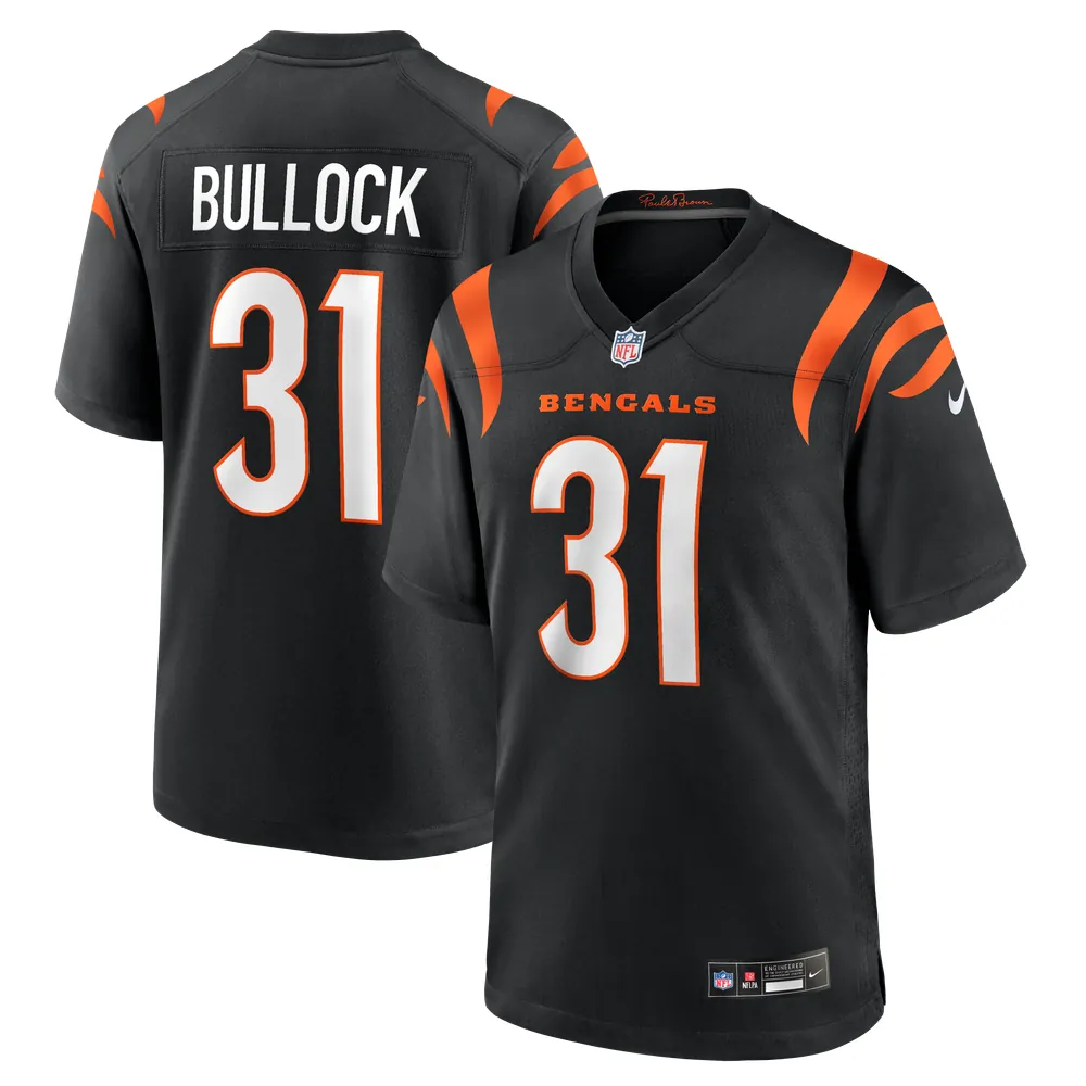 Kentrel Bullock Cincinnati Bengals Nike Team Game Jersey - Black