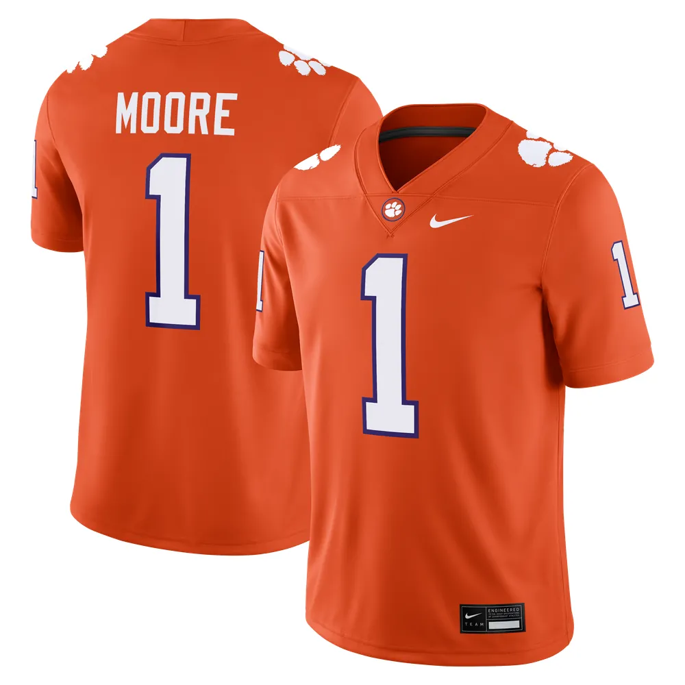 T.J. Moore Clemson Tigers Nike Game Football Jersey - Orange