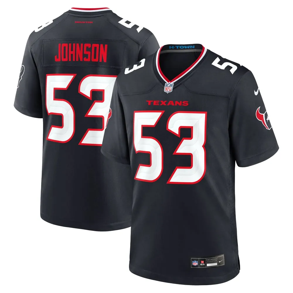 Caleb Johnson Houston Texans Nike Team Game Jersey - Navy