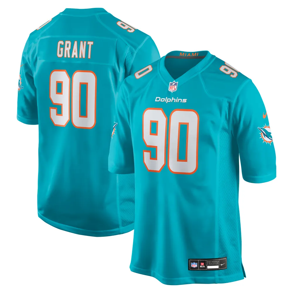 Kenneth Grant Miami Dolphins Nike Team Game Jersey - Aqua