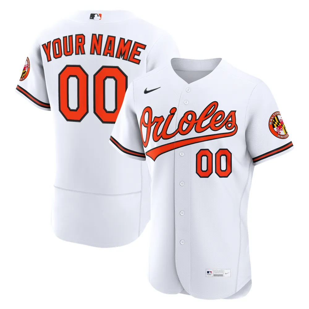 Baltimore Orioles Nike Home Authentic Custom Jersey - White