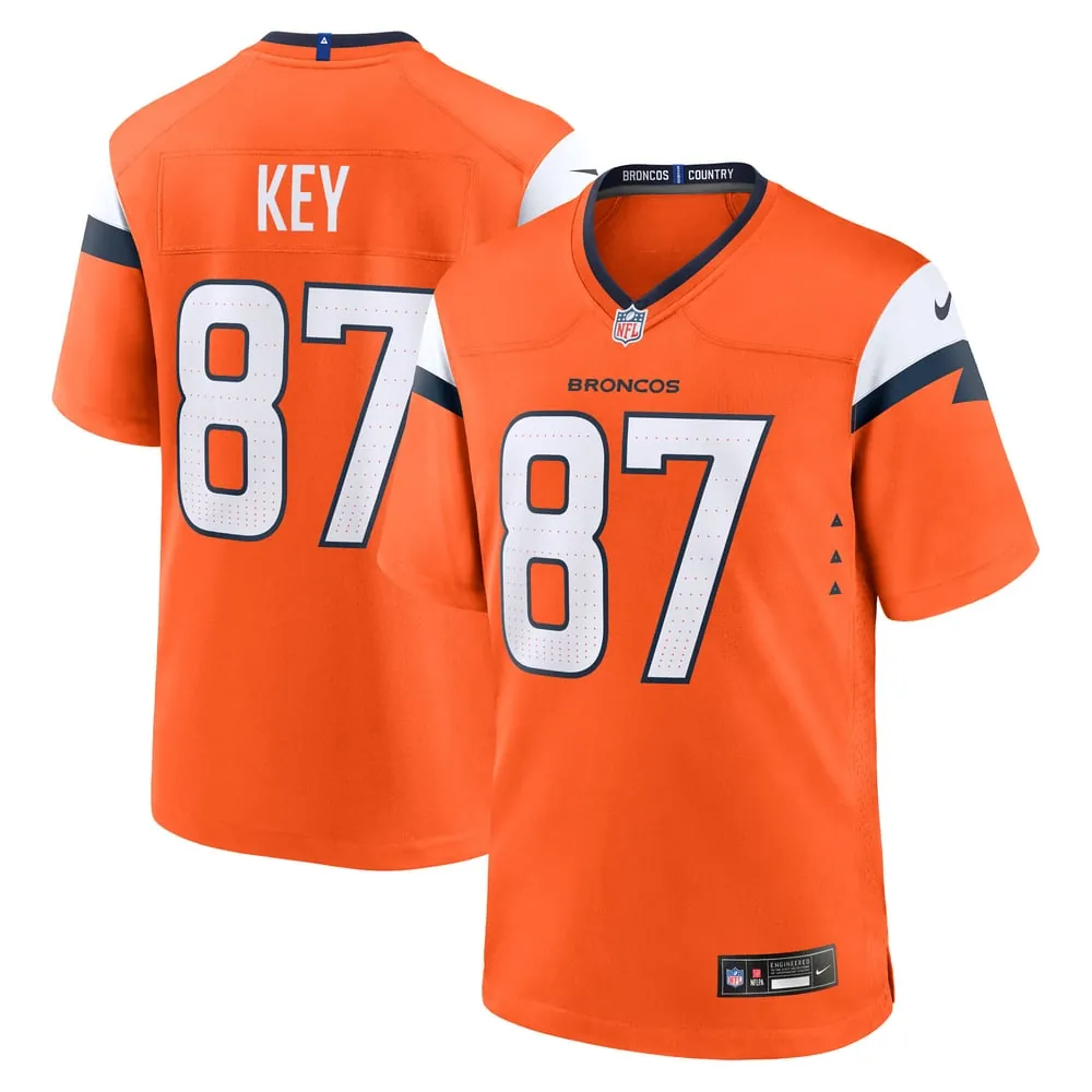 Dane Key Denver Broncos Nike Team Game Jersey - Orange