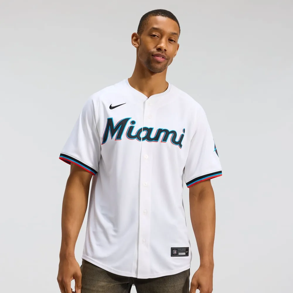 Miami Marlins Nike Home Limited Jersey - White
