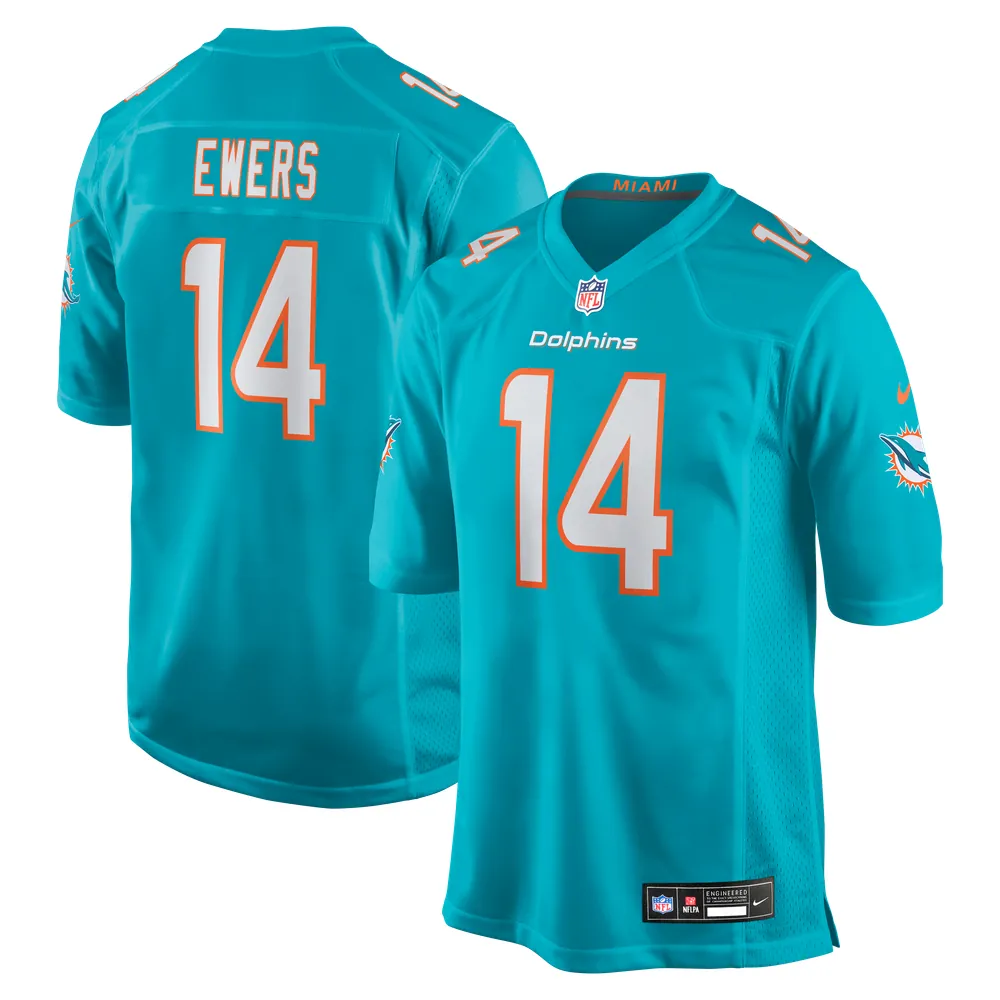 Quinn Ewers Miami Dolphins Nike Team Game Jersey -  Aqua