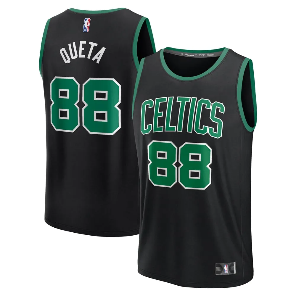 Neemias Queta Boston Celtics Fanatics Fast Break Replica Player Jersey - Statement Edition - Black