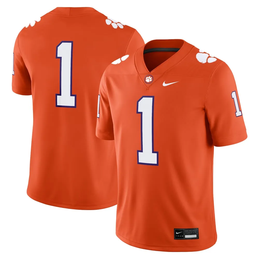 #1 Clemson Tigers Nike Game Jersey - Orange