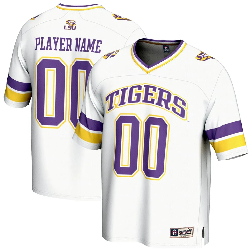 LSU Tigers GameDay Greats Unisex NIL Pick-A-Player Football Fashion Jersey - White