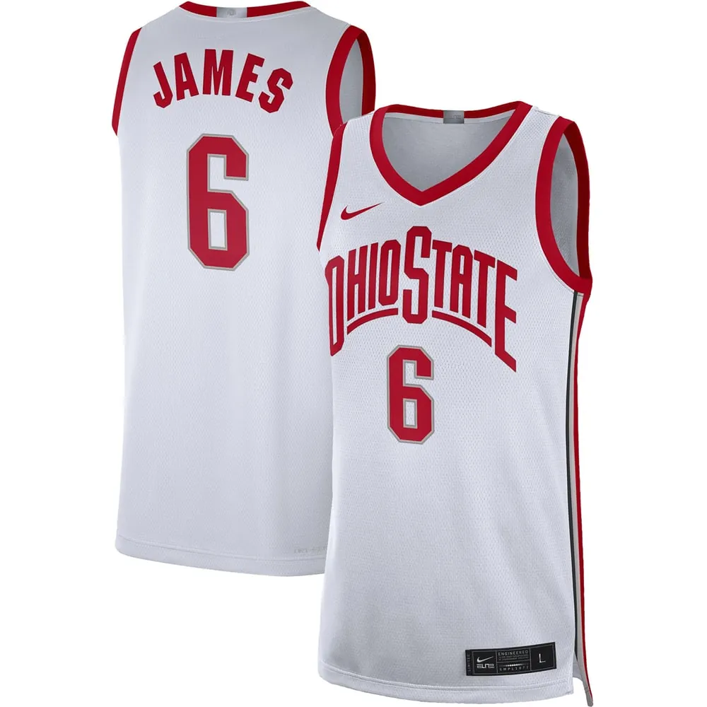 LeBron James Ohio State Buckeyes Nike Limited Basketball Jersey - White