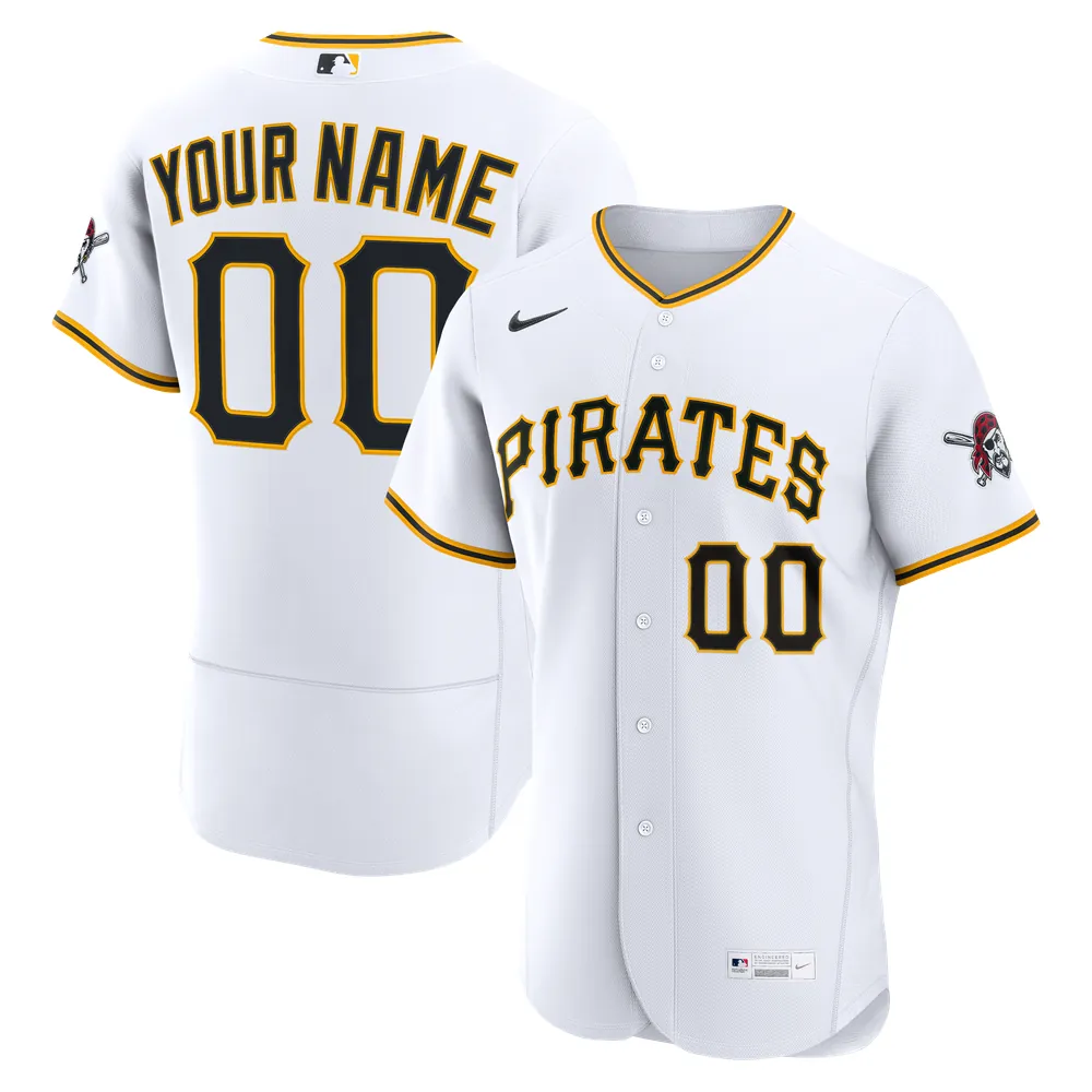 Pittsburgh Pirates Nike Home Authentic Custom Jersey - White