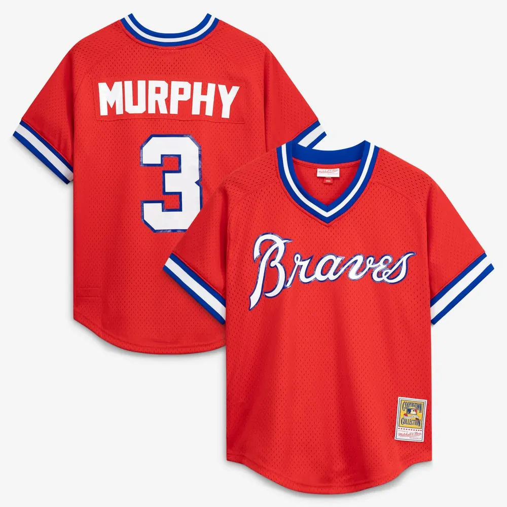 Dale Murphy Atlanta Braves Mitchell & Ness Authentic Batting Practice Jersey - Scarlet