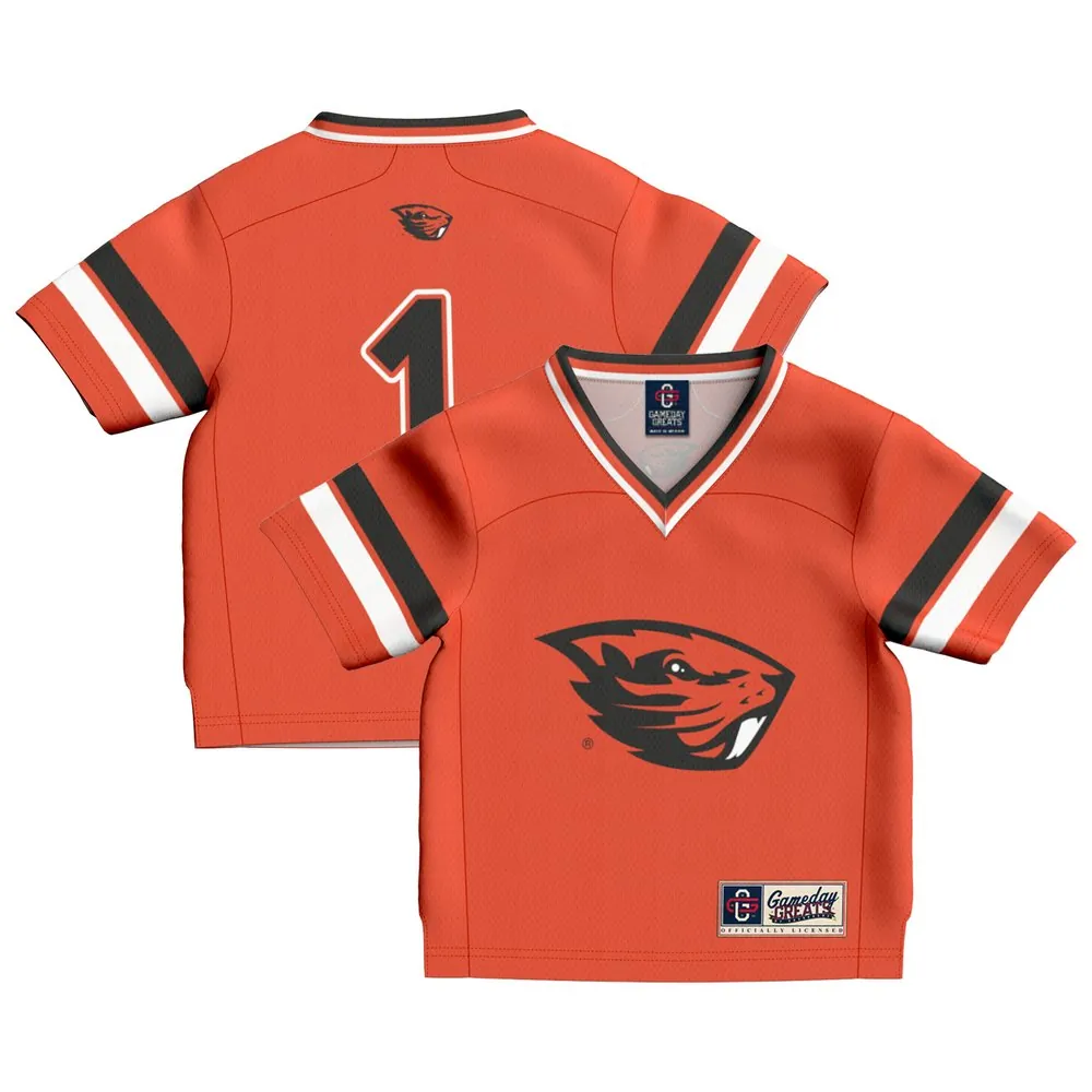 #1 Oregon State Beavers GameDay Greats Toddler Collegiate Football Fashion Jersey - Orange
