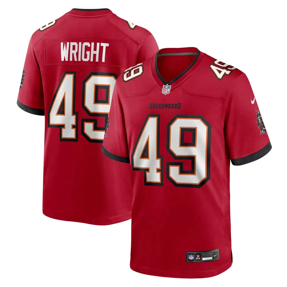 Owen Wright Tampa Bay Buccaneers Nike Team  Game Jersey -  Red