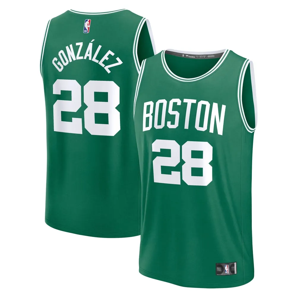 Hugo Gonzalez Boston Celtics Fanatics 2025 NBA Draft First Round Pick Fast Break Replica Jersey - Icon Edition - Kelly Green