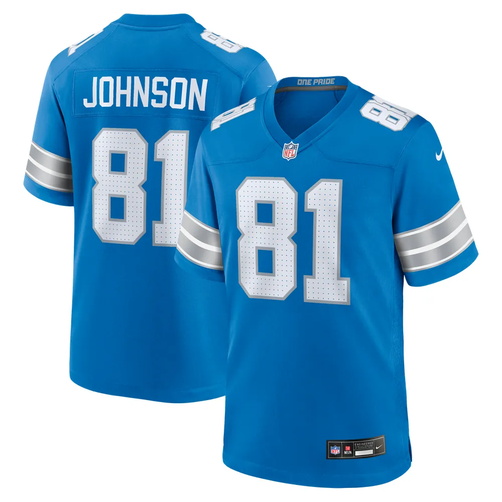 Calvin Johnson Detroit Lions Nike Team Retired Game Jersey -  Blue