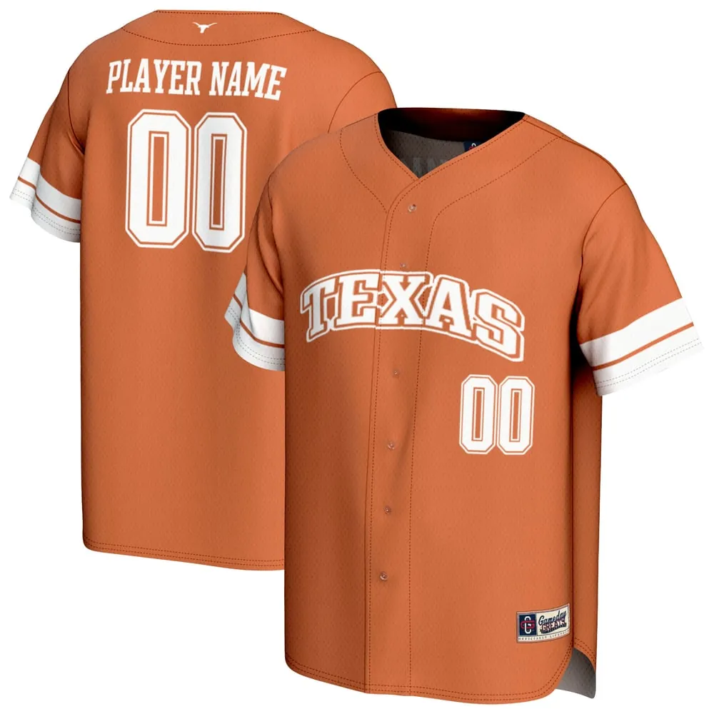 Texas Longhorns GameDay Greats Unisex Personalized Collegiate Baseball Fashion Jersey - Texas Orange