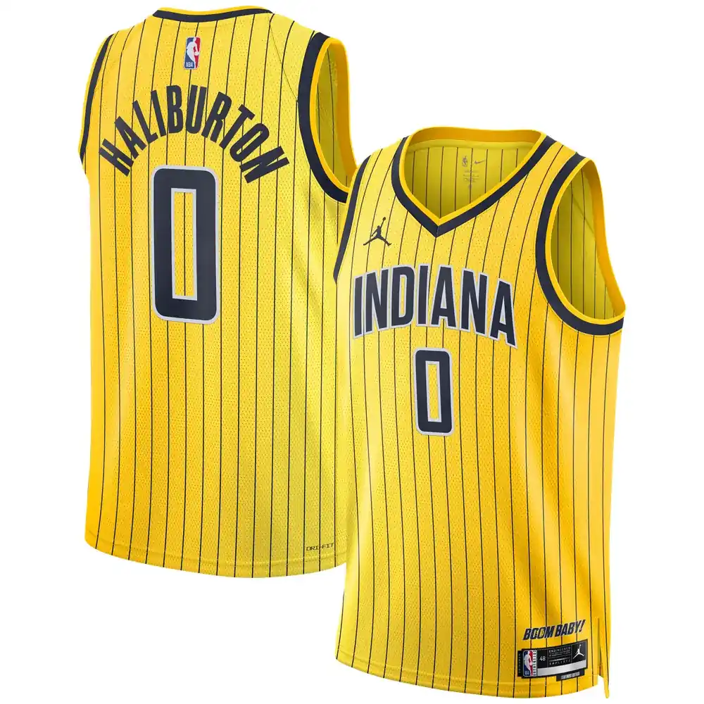 Tyrese Haliburton Indiana Pacers Jordan Brand Unisex Swingman Jersey - Statement Edition - Gold