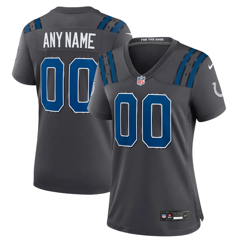 Indianapolis Colts Nike Women's 2026 Rivalries Collection Game Custom Jersey - Anthracite