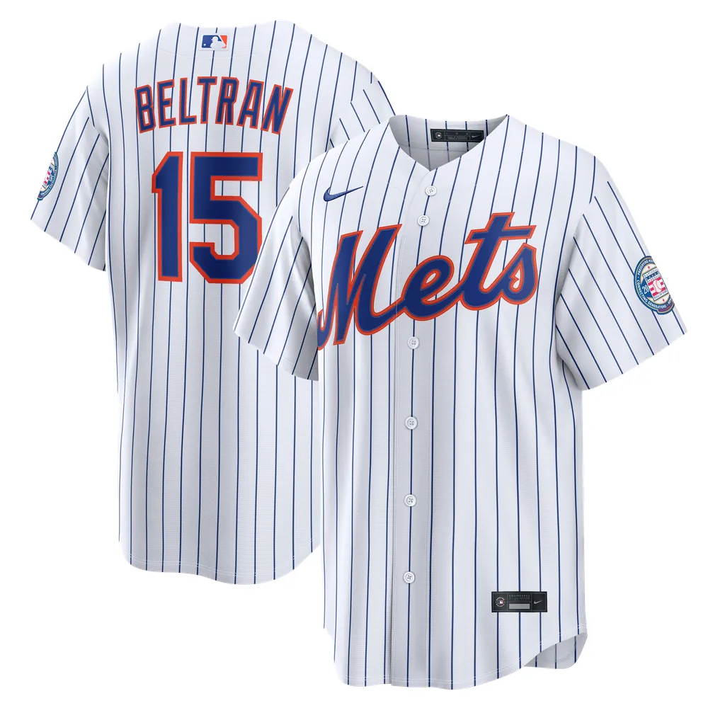 Carlos Beltran New York Mets Nike Home Replica 2026 Hall of Fame Patch Jersey - White