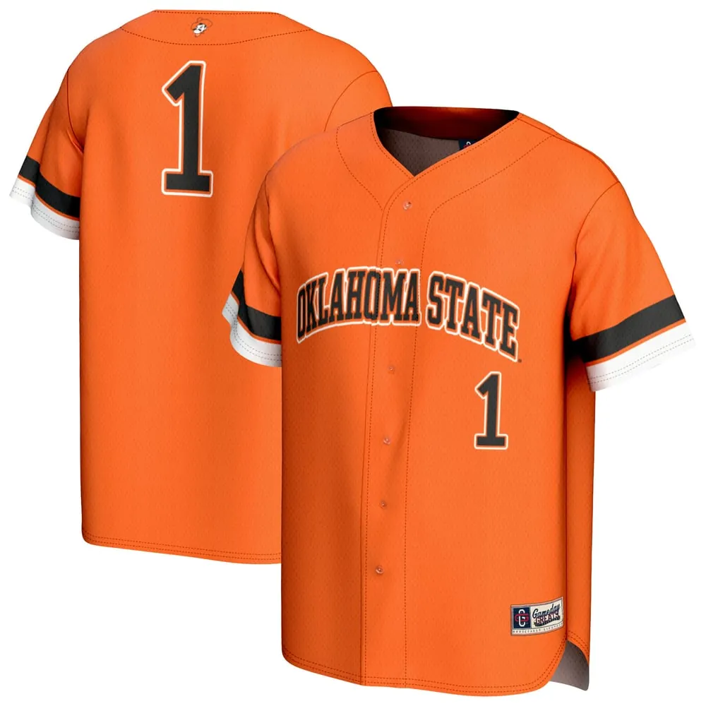 #1 Oklahoma State Cowboys GameDay Greats Unisex Lightweight Collegiate Baseball Fashion Jersey - Orange