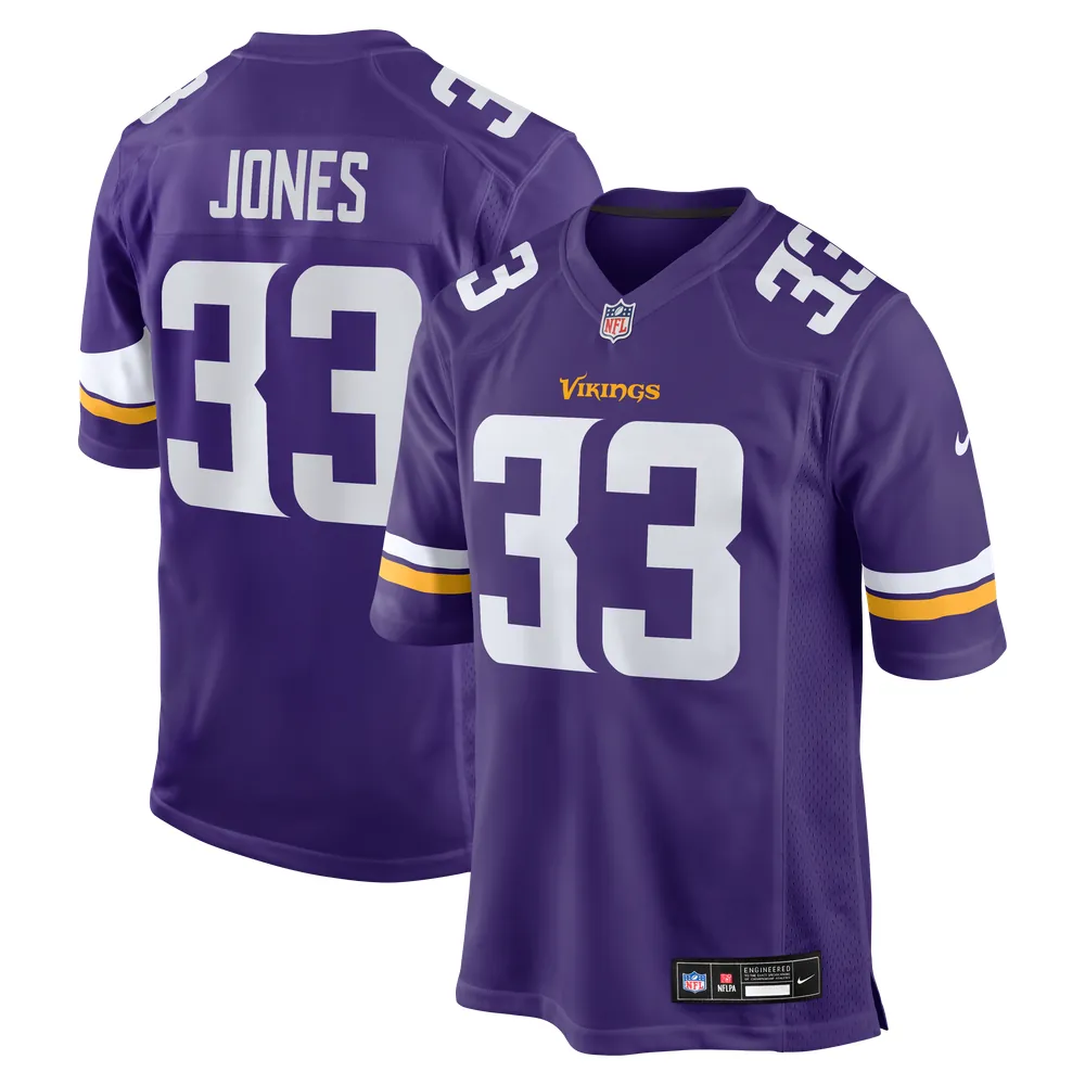 Aaron Jones Minnesota Vikings Nike Game Player Jersey - Purple