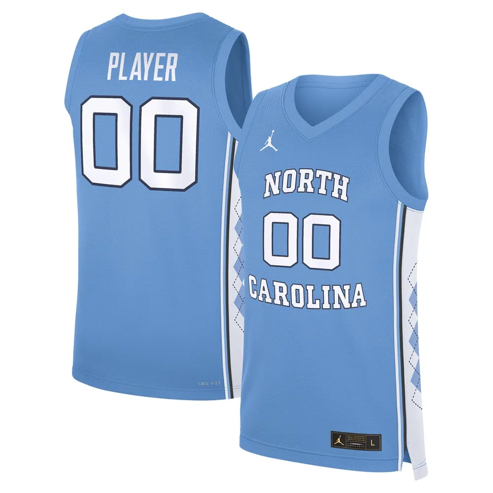 North Carolina Tar Heels Jordan Brand NIL Pick-A-Player Men's Basketball Jersey - Carolina Blue