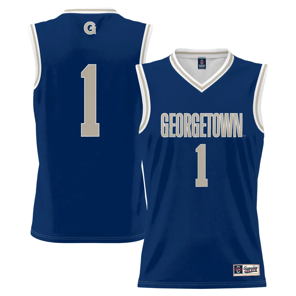 #1 Georgetown Hoyas GameDay Greats Lightweight Basketball Jersey - Navy