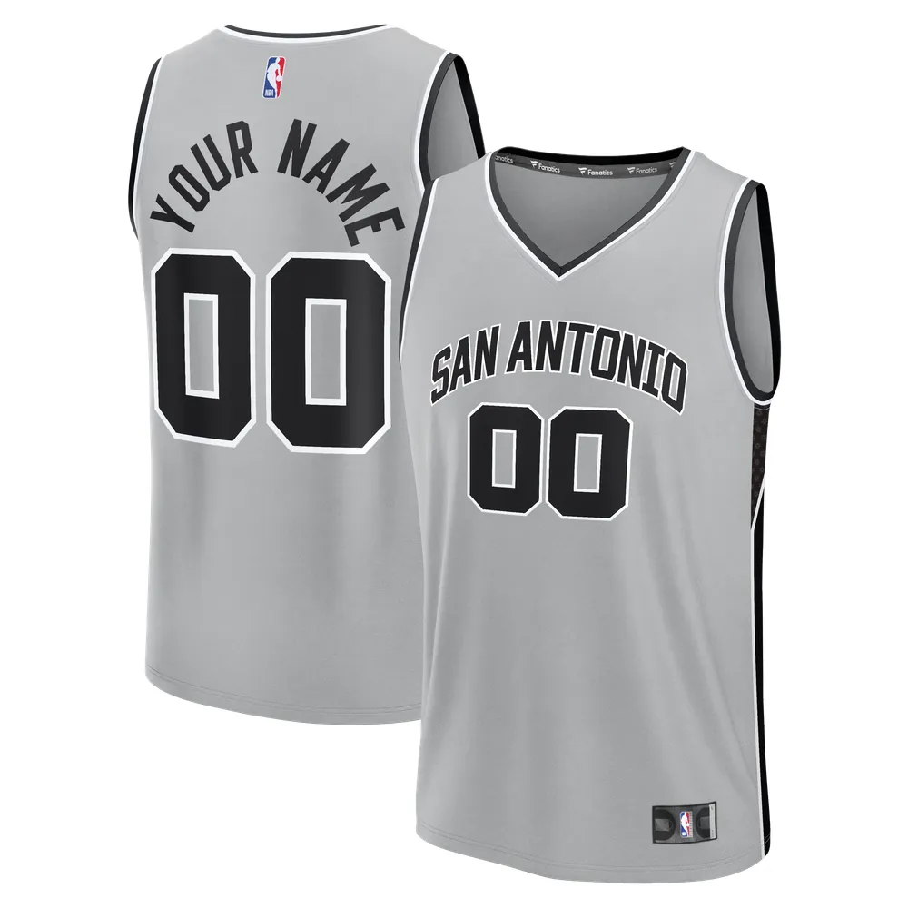 San Antonio Spurs Fanatics Fastbreak Custom Jersey - Statement Edition - Silver