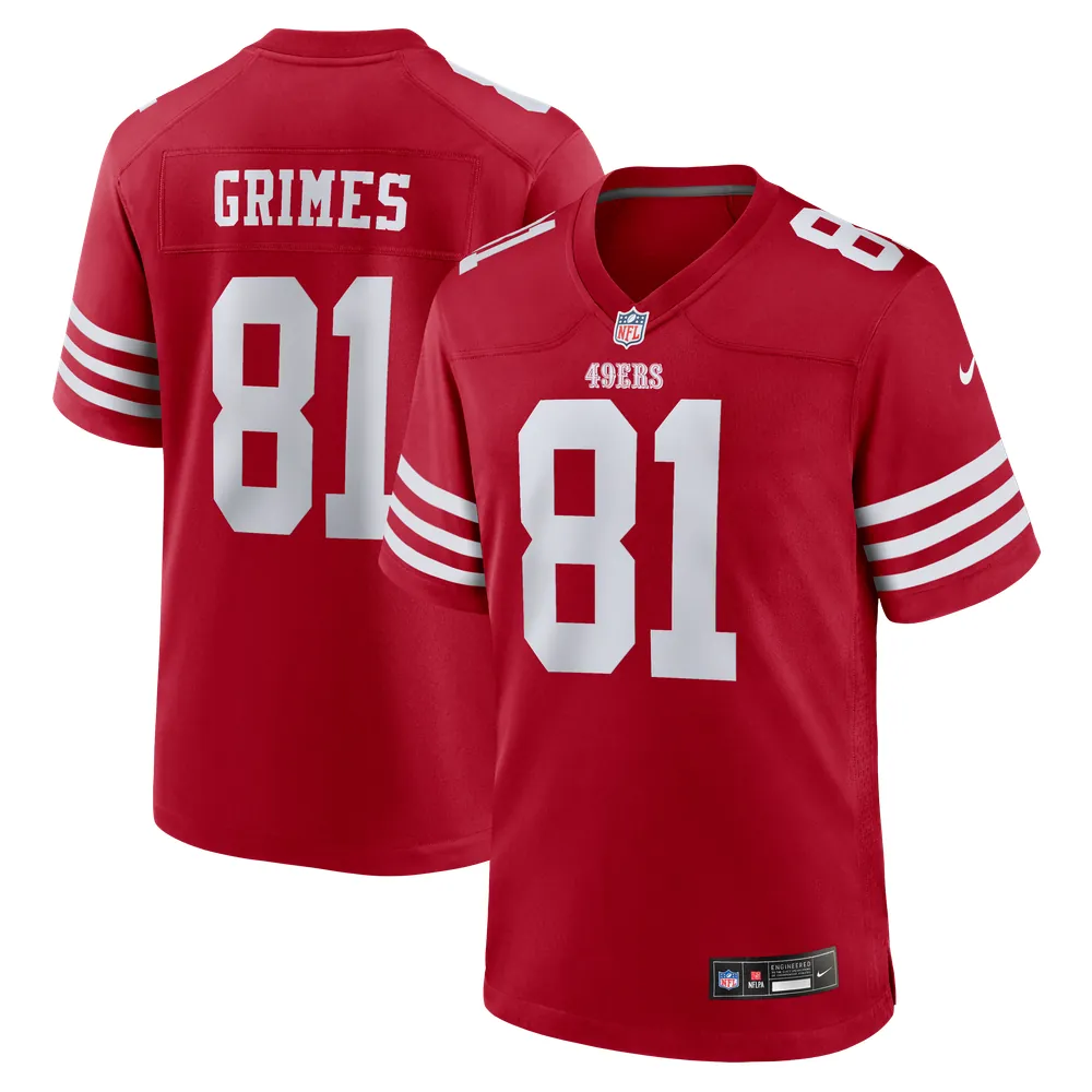 Wesley Grimes San Francisco 49ers Nike Team Game Jersey - Scarlet