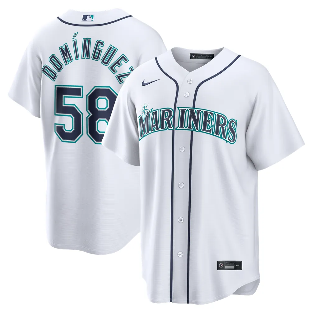 Seranthony Domínguez Seattle Mariners Nike Home Replica Jersey - White