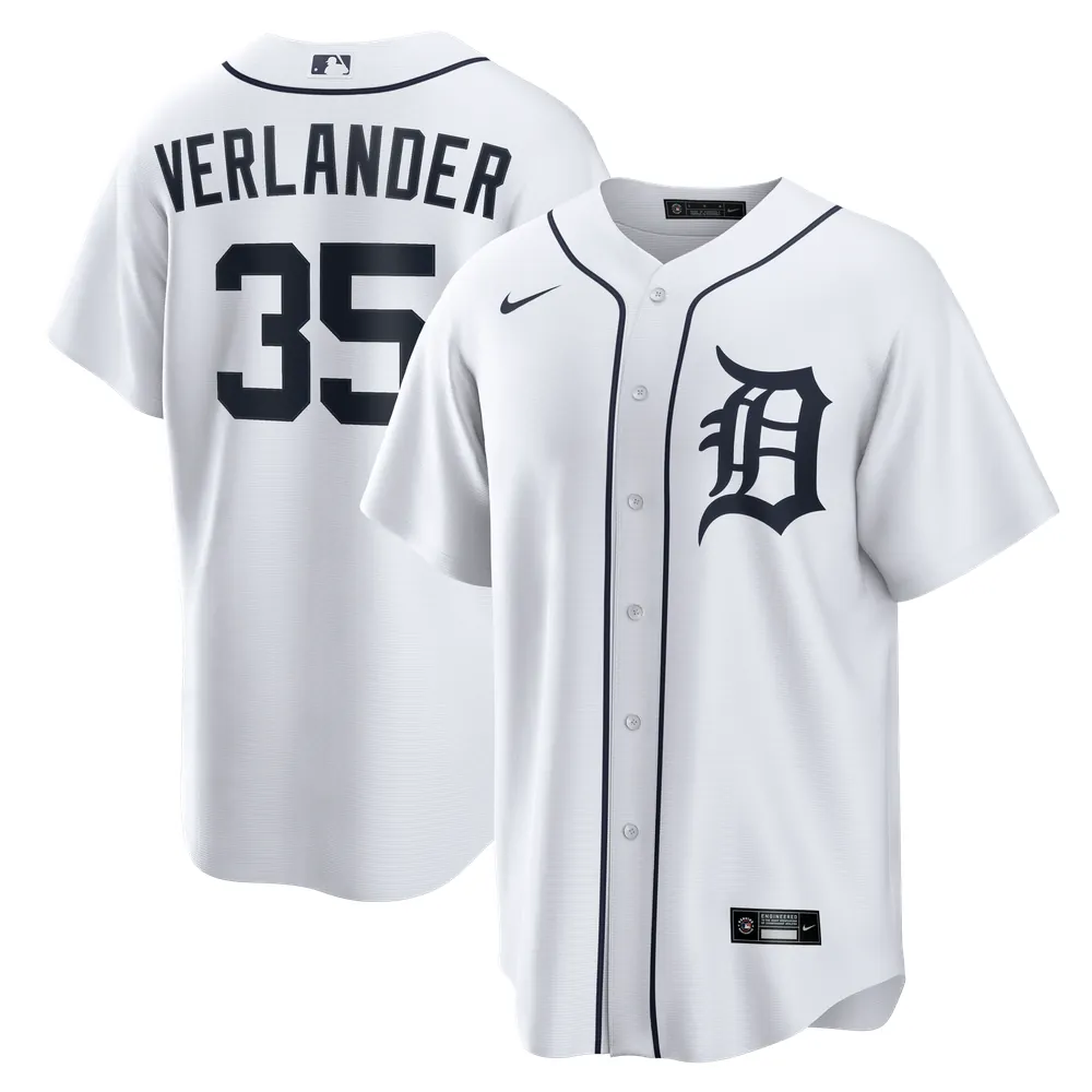 Justin Verlander Detroit Tigers Nike Home Replica Jersey - White