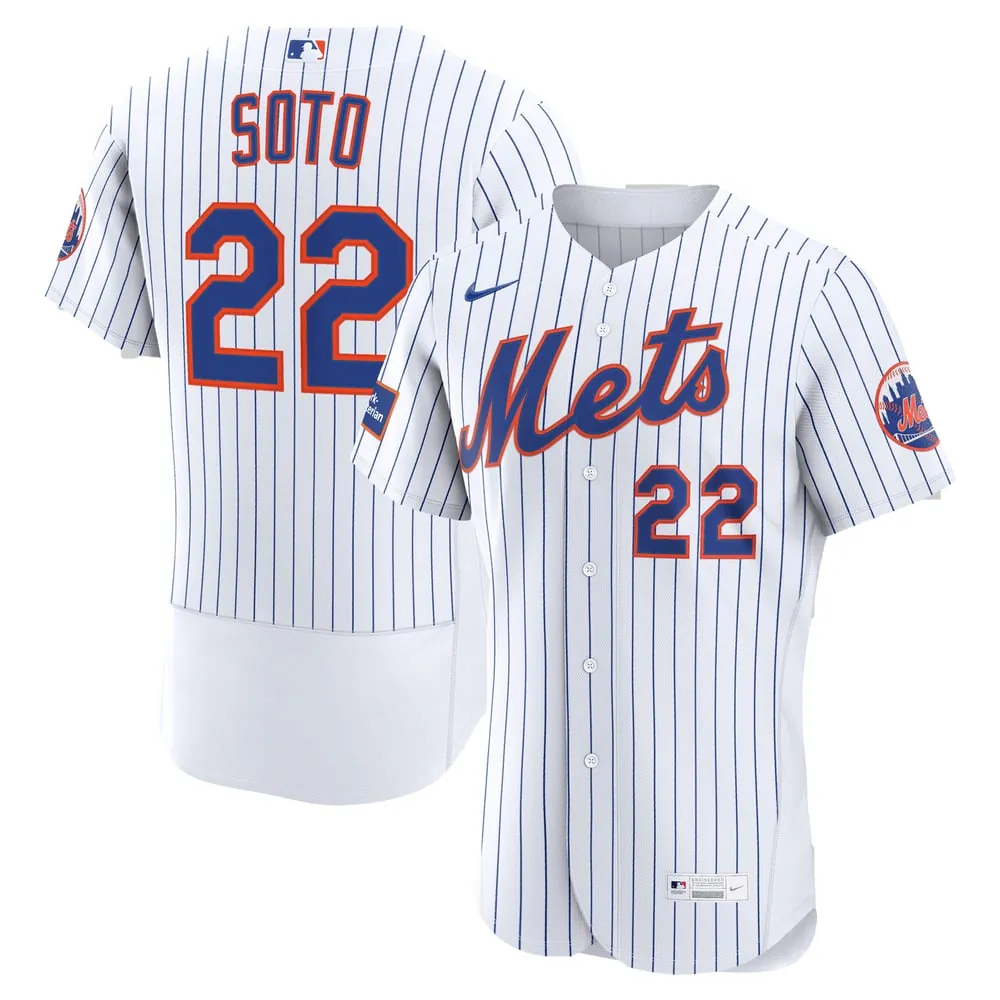 Juan Soto New York Mets Nike Home Authentic Sponsor Patch Jersey - White