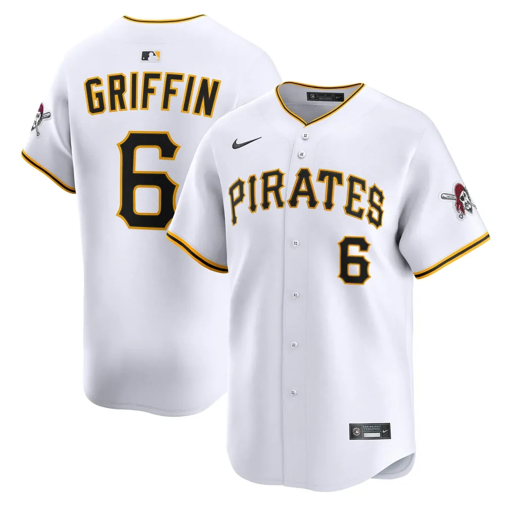 Konnor Griffin Pittsburgh Pirates Nike Home Limited Jersey - White
