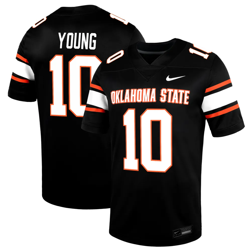 Wyatt Young Oklahoma State Cowboys Nike Alternate Game Jersey - Black