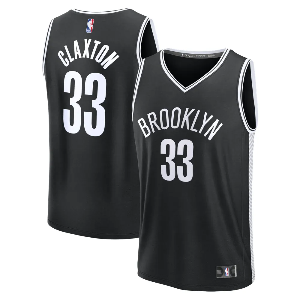 Nic Claxton Brooklyn Nets Fanatics Fast Break Replica Jersey - Black - Icon Edition