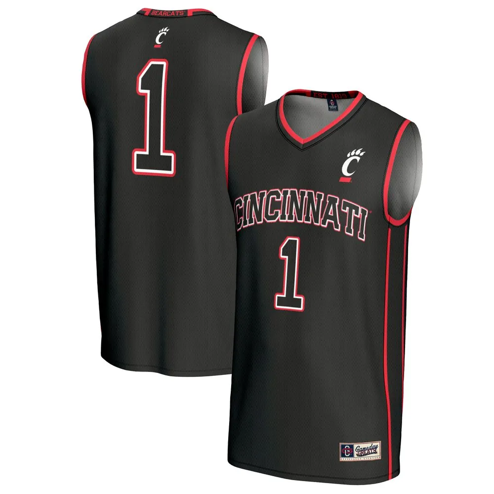 #1 Cincinnati Bearcats GameDay Greats Unisex Lightweight Basketball Fashion Jersey - Black