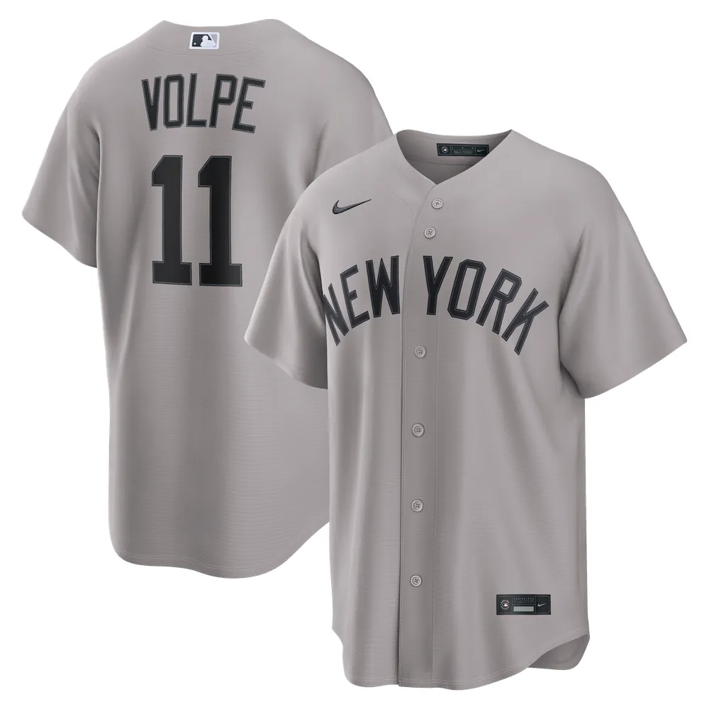 Anthony Volpe New York Yankees Nike Road Replica Jersey - Gray