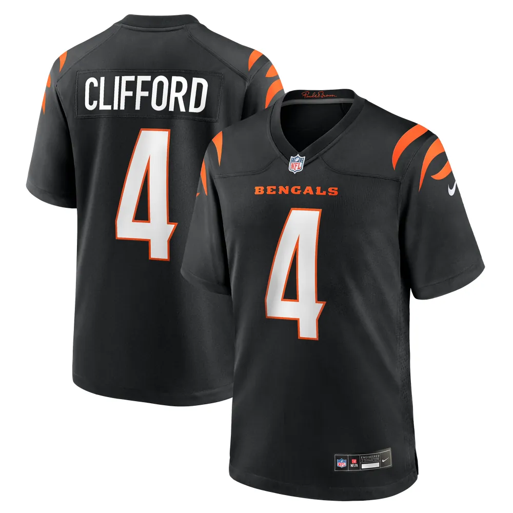 Sean Clifford Cincinnati Bengals Nike Team Game Jersey -  Black
