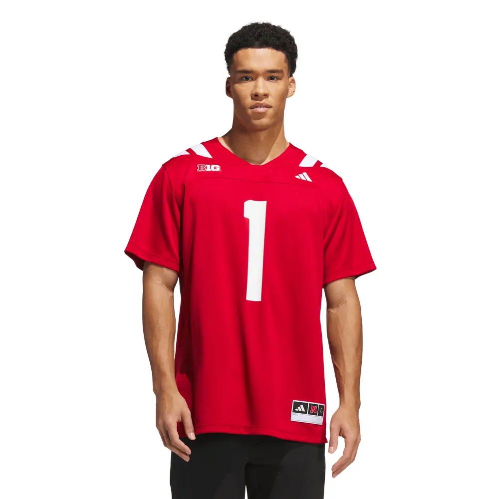#1 Nebraska Huskers adidas Home Premier Jersey - Scarlet