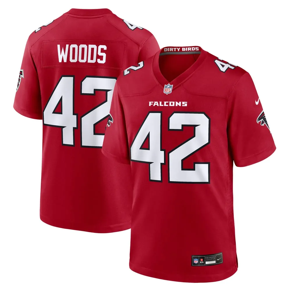 Josh Woods Atlanta Falcons Nike Team Game Jersey - Red