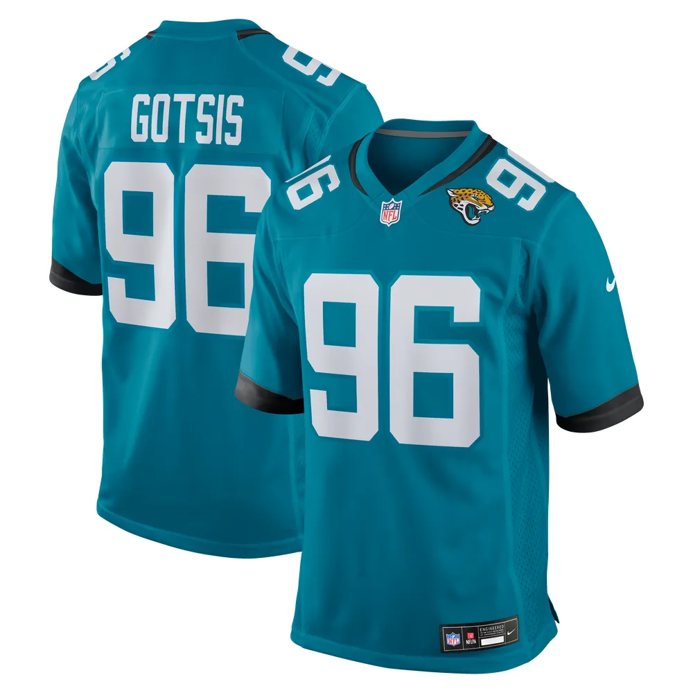 Adam Gotsis Jacksonville Jaguars Nike Game Jersey - Teal